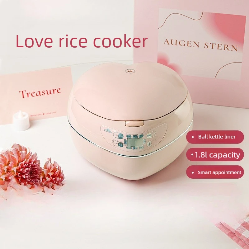 Baby Food Oil - Pink 1.8L 300w Heart-shaped Rice Cooker