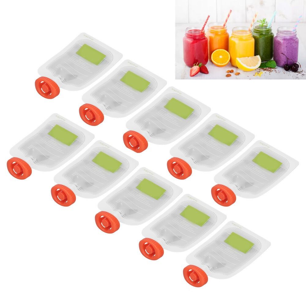 Baby Food Zip Lock Bag - 10Pcs Manual Fruit Puree Baby Squeeze