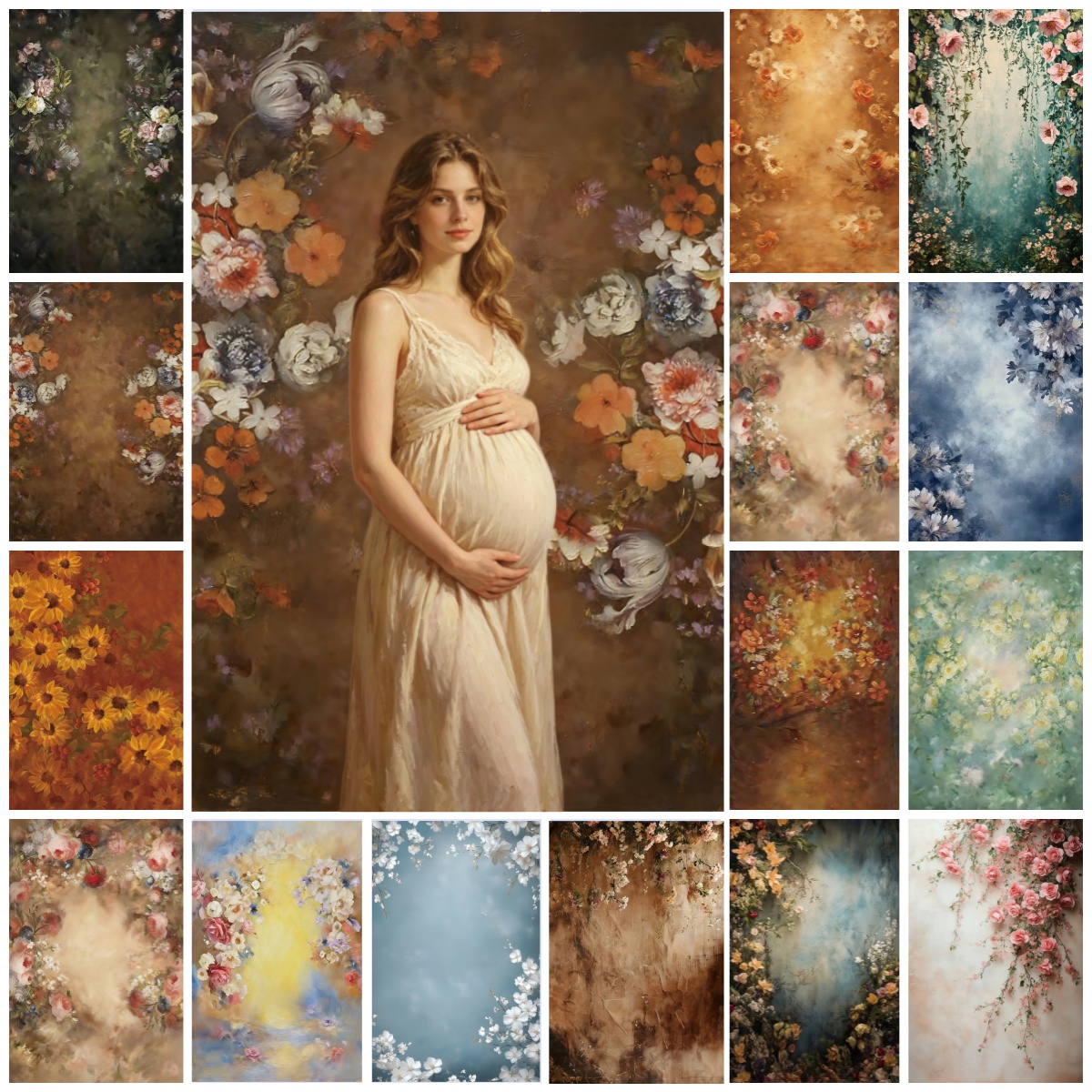 Baby Food Oil - Oil Painting Flowers Photography Backdrops Abstract
