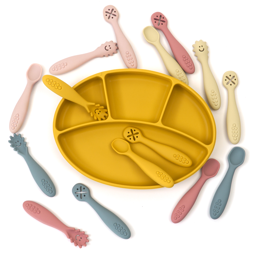 3PCS Silicone Spoon Fork For B - Baby Food Eating ulasan dan harga