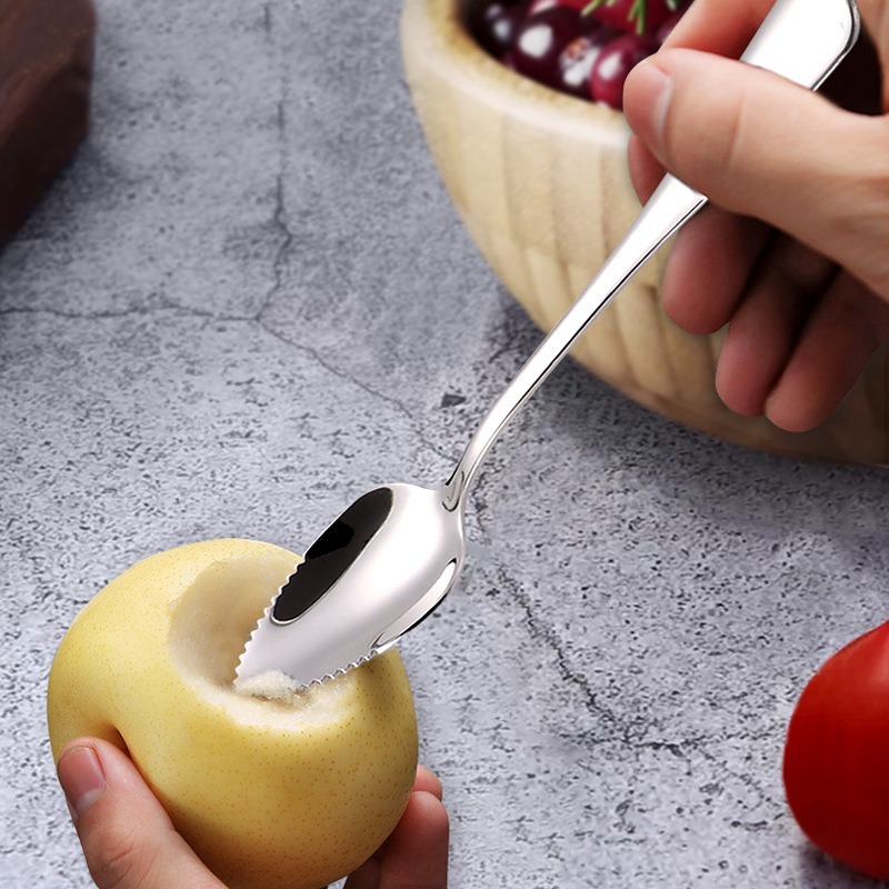 1Pcs Stainless Steel Fruits Mu - Baby Food Apple ulasan dan harga