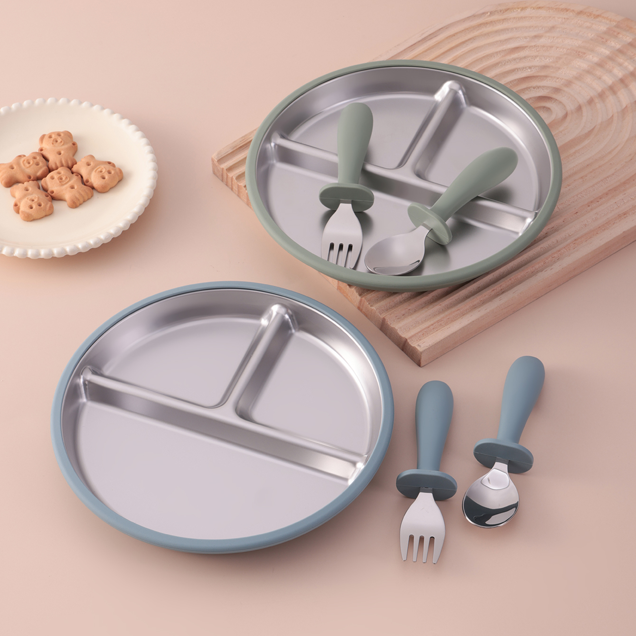 3PCS Silicone Stainless Steel  - Baby Food Universe ulasan dan harga