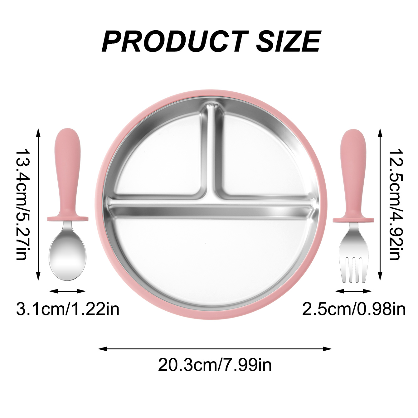 3PCS Silicone Stainless Steel  - Baby Food Universe ulasan dan harga