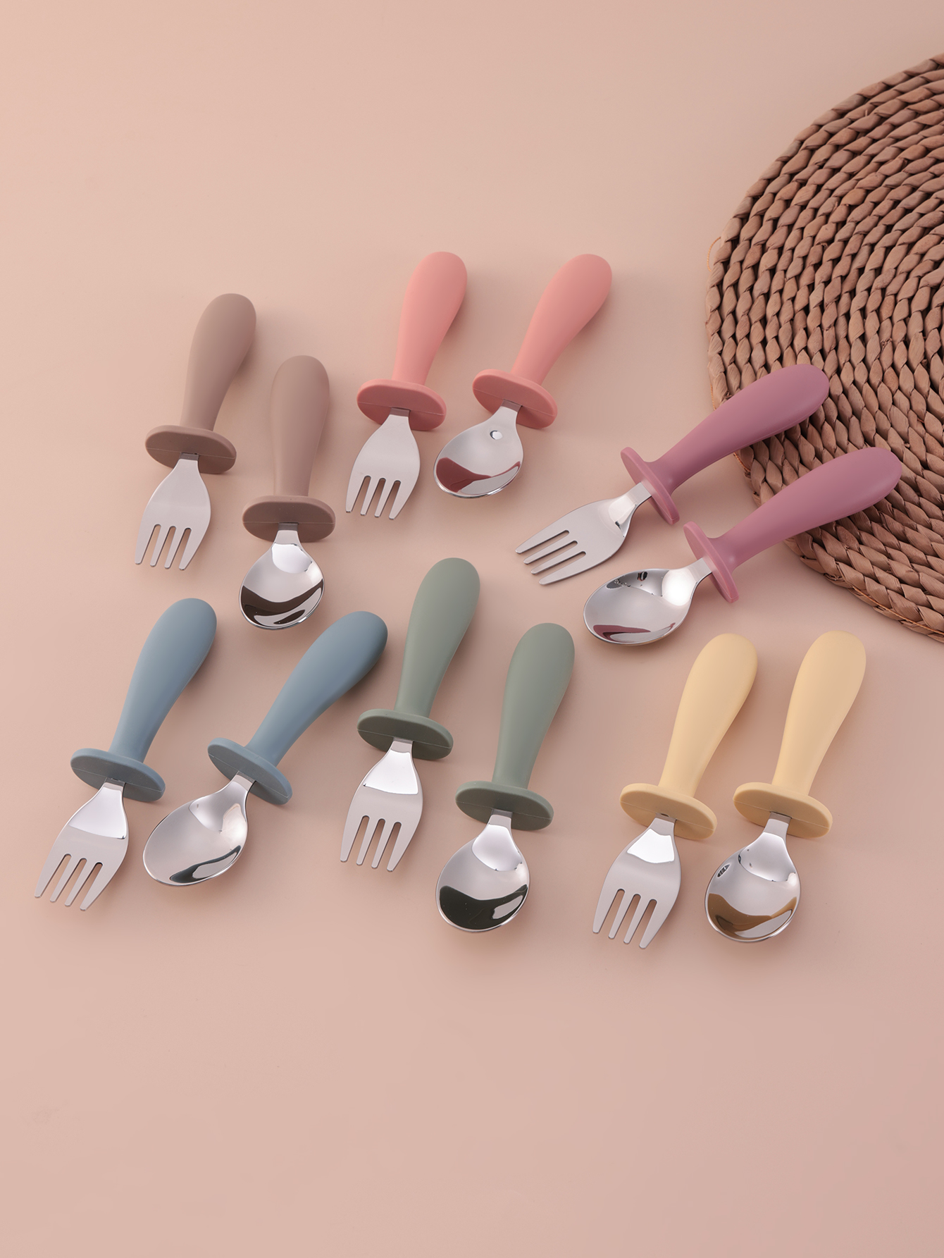 2PCS Stainless Steel Fork Spoo - Baby Food Weaning ulasan dan harga