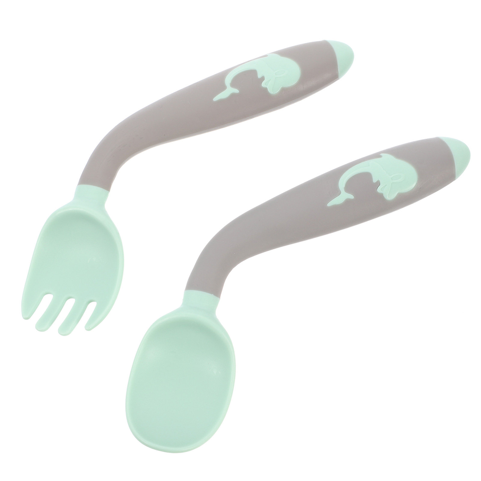 1Set Baby Fork Spoon Set Food  - Baby Food Weaning ulasan dan harga