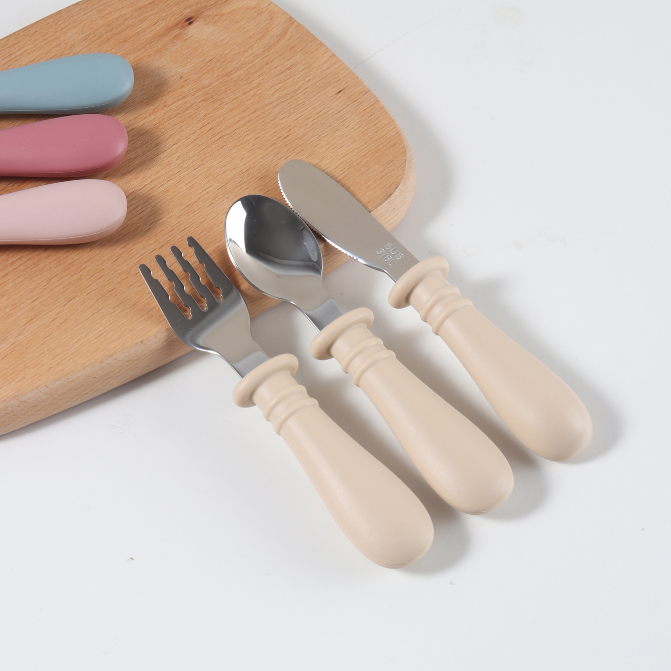 Custom Silicone Spoon & Fork k - Baby Food Weaning ulasan dan harga