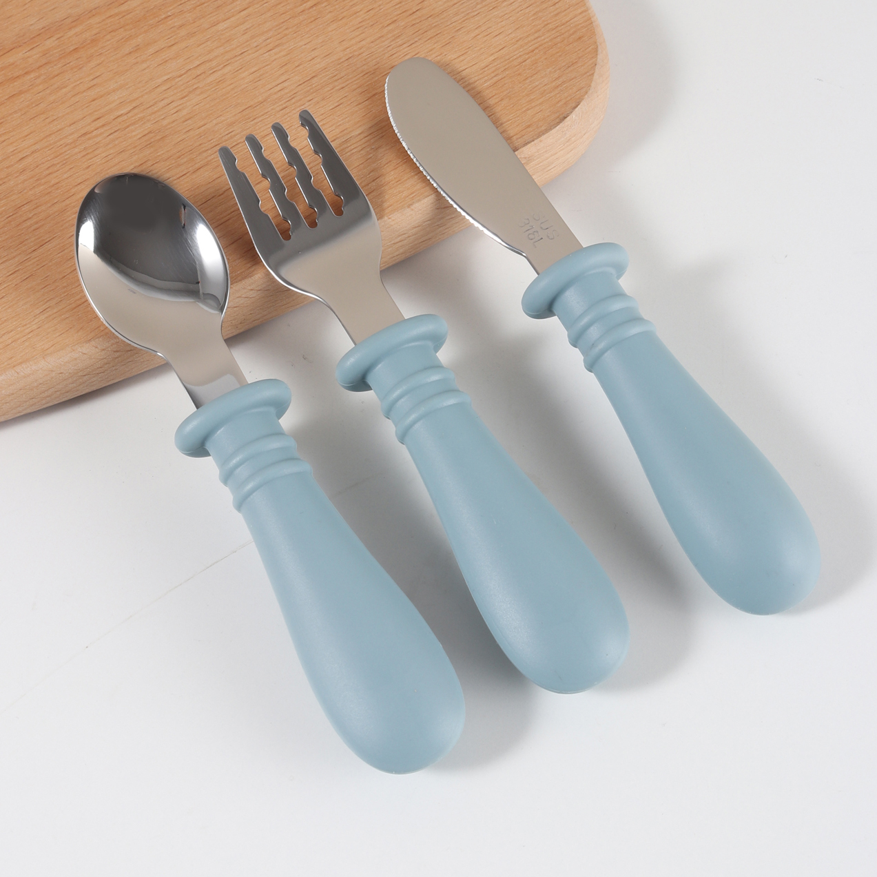 Custom Silicone Spoon & Fork k - Baby Food Weaning ulasan dan harga
