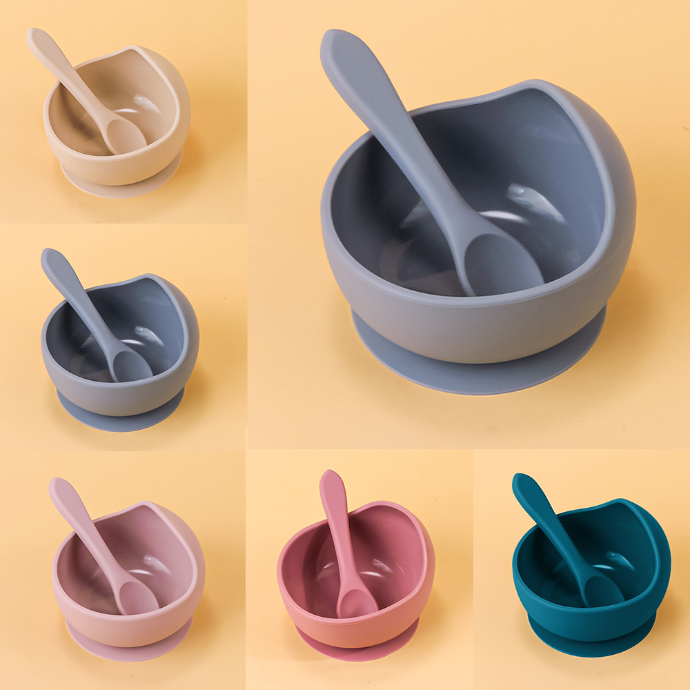 2PC Silicone Sucker Bowl Feedi - Baby Food Eating ulasan dan harga