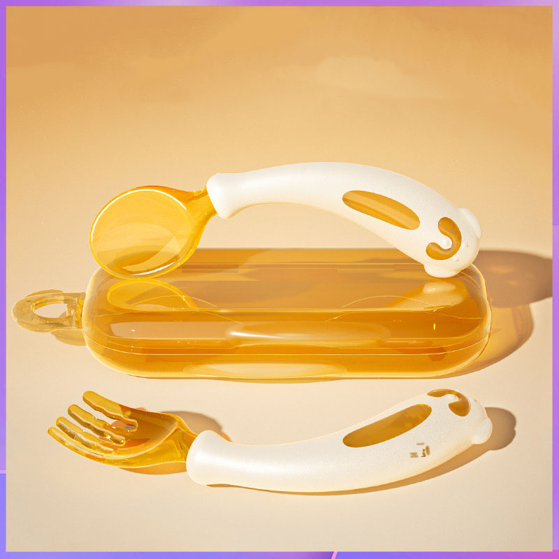 Baby Spoon Fork/Learn to Eat T - Baby Food Eating ulasan dan harga
