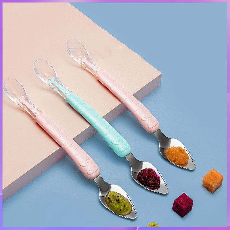 Double headed scraper spoon fo - Baby Food Eating ulasan dan harga