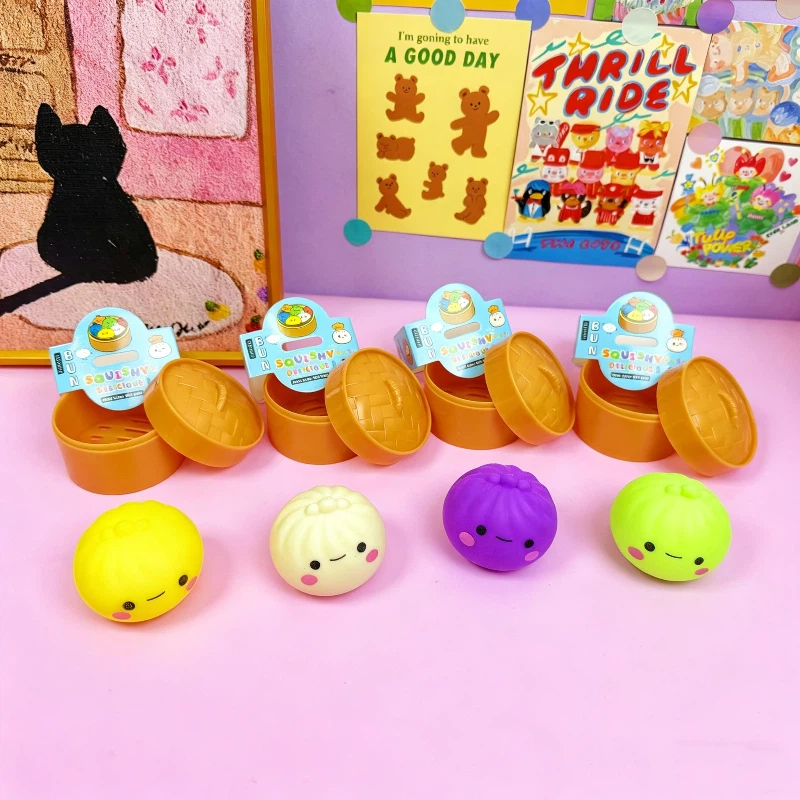 Multicolor Smiley Bun Squishy  - Baby Food Steamer ulasan dan harga