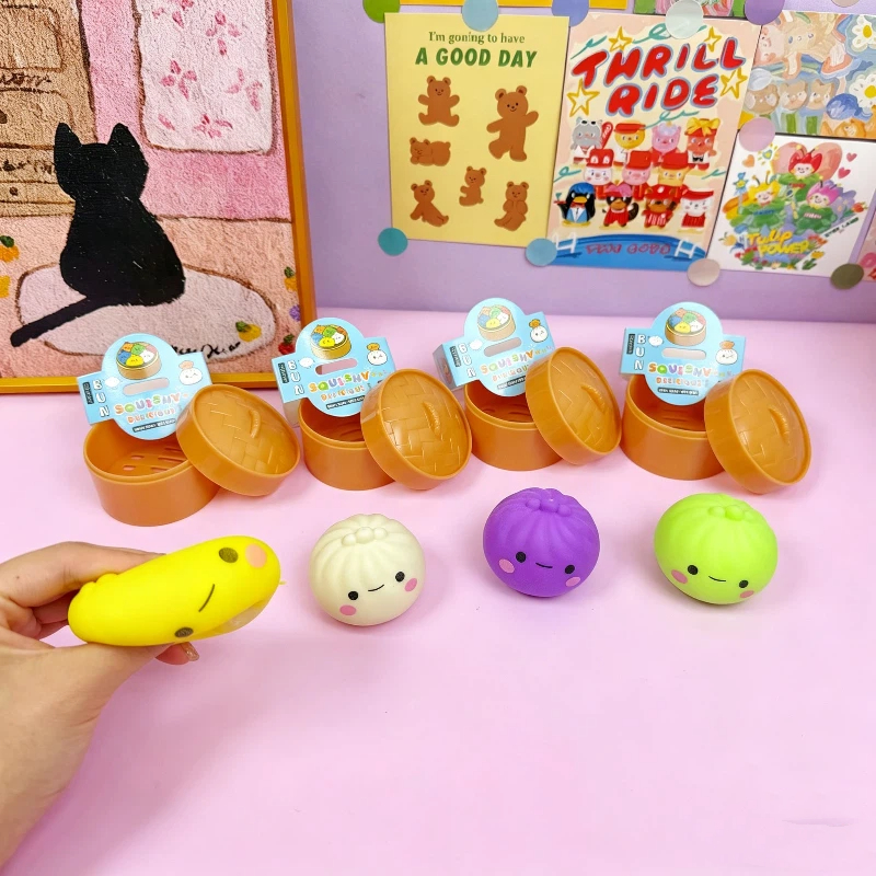 Multicolor Smiley Bun Squishy  - Baby Food Steamer ulasan dan harga