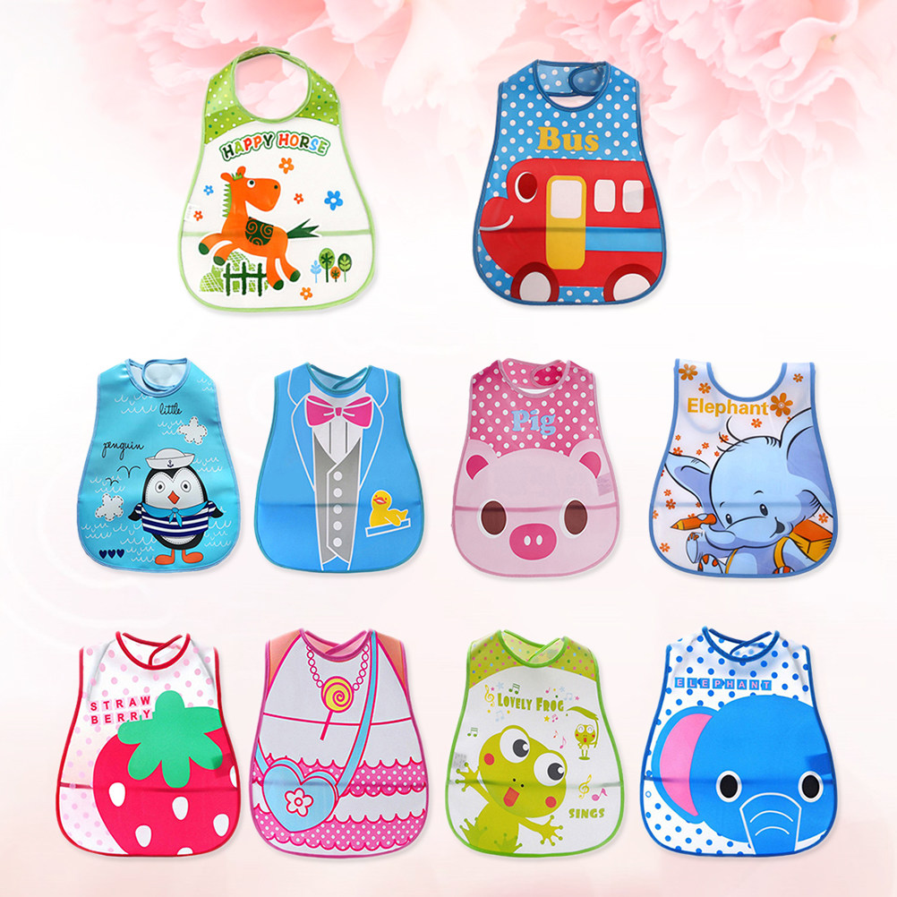 10 Pcs Baby Drool Bibs Food Fe - Baby Food Eating ulasan dan harga