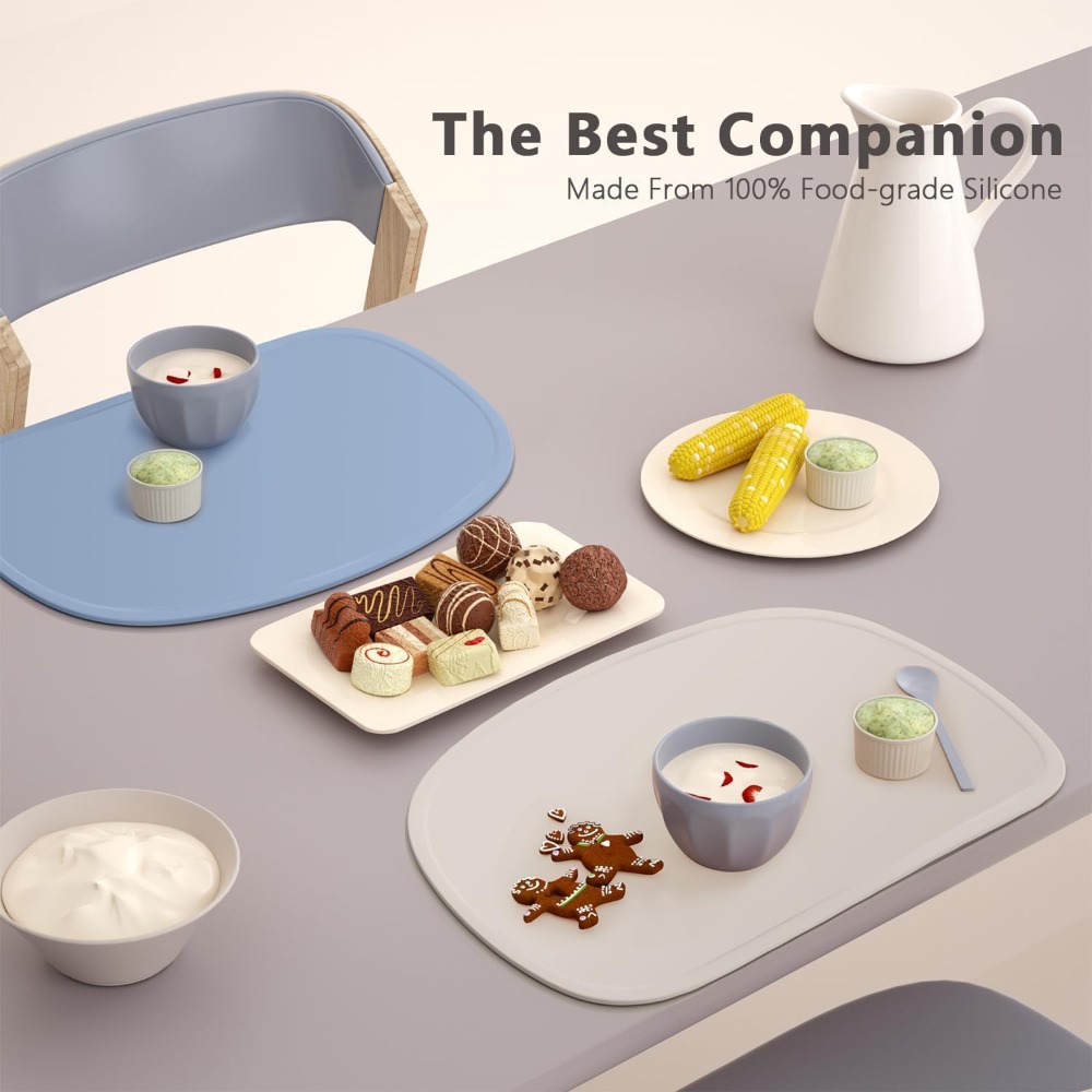 Set of 3 Silicone Placemats wi - Baby Food Eating ulasan dan harga