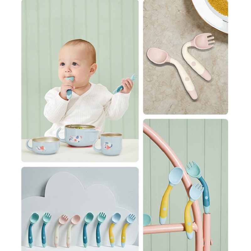 Bendable Silicone Spoon for Ba - Baby Food Eating ulasan dan harga