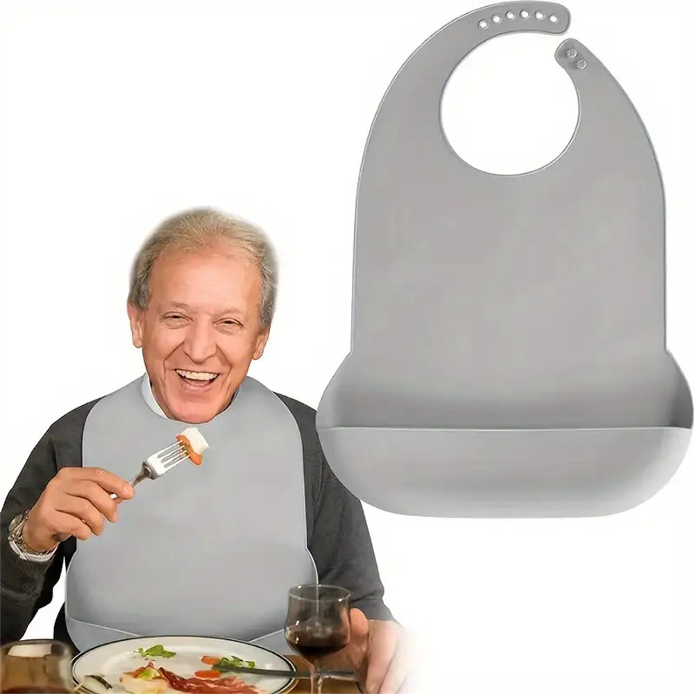 Large Silicone Adult Bibs Wate - Baby Food Eating ulasan dan harga