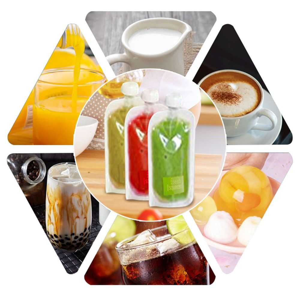 10Pcs Manual Fruit Puree Baby  - Baby Food Zip Lock Bag ulasan dan harga