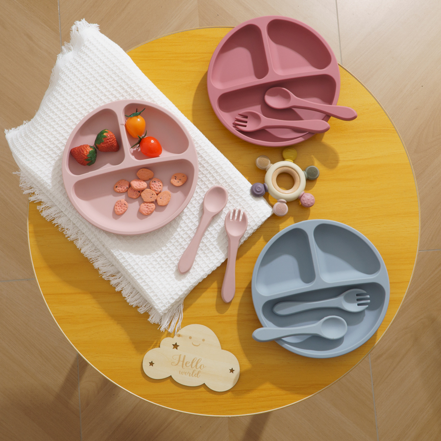 3PCS Children's Tableware Set  - Baby Food Eating ulasan dan harga