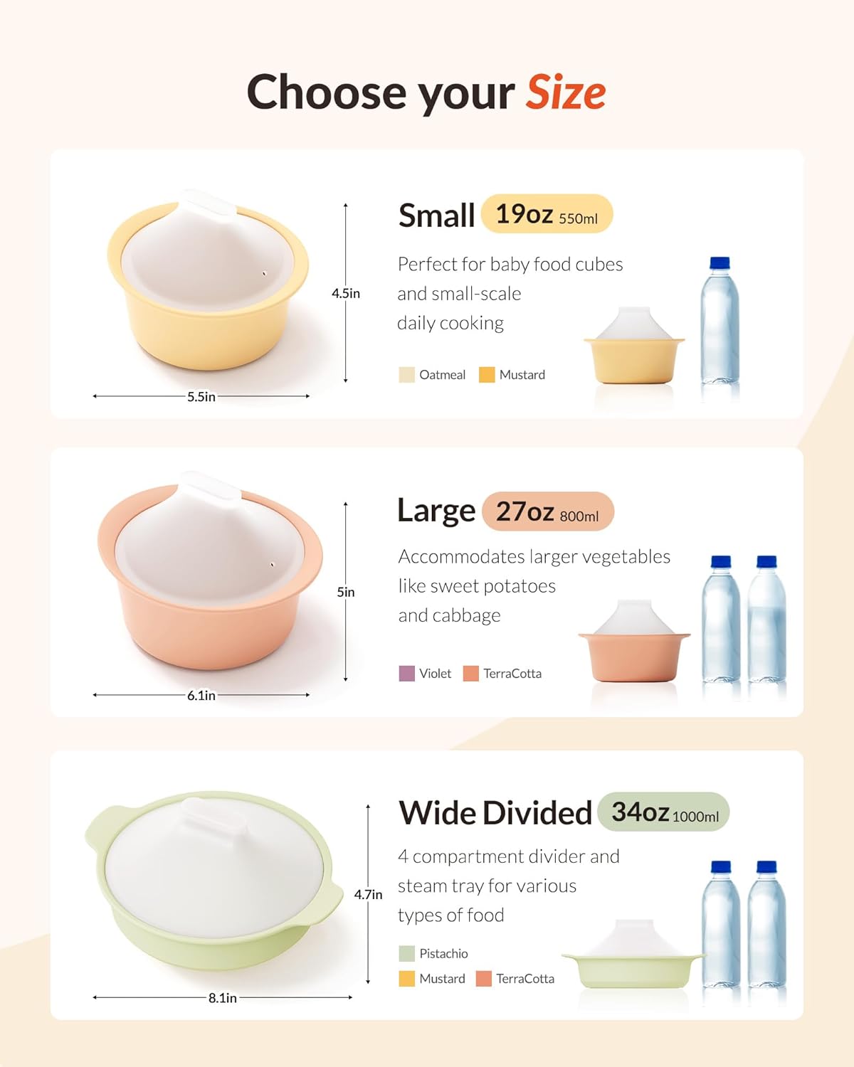 Silicone Microwave Divided Ste - Baby Food Maker And Steamer ulasan dan harga
