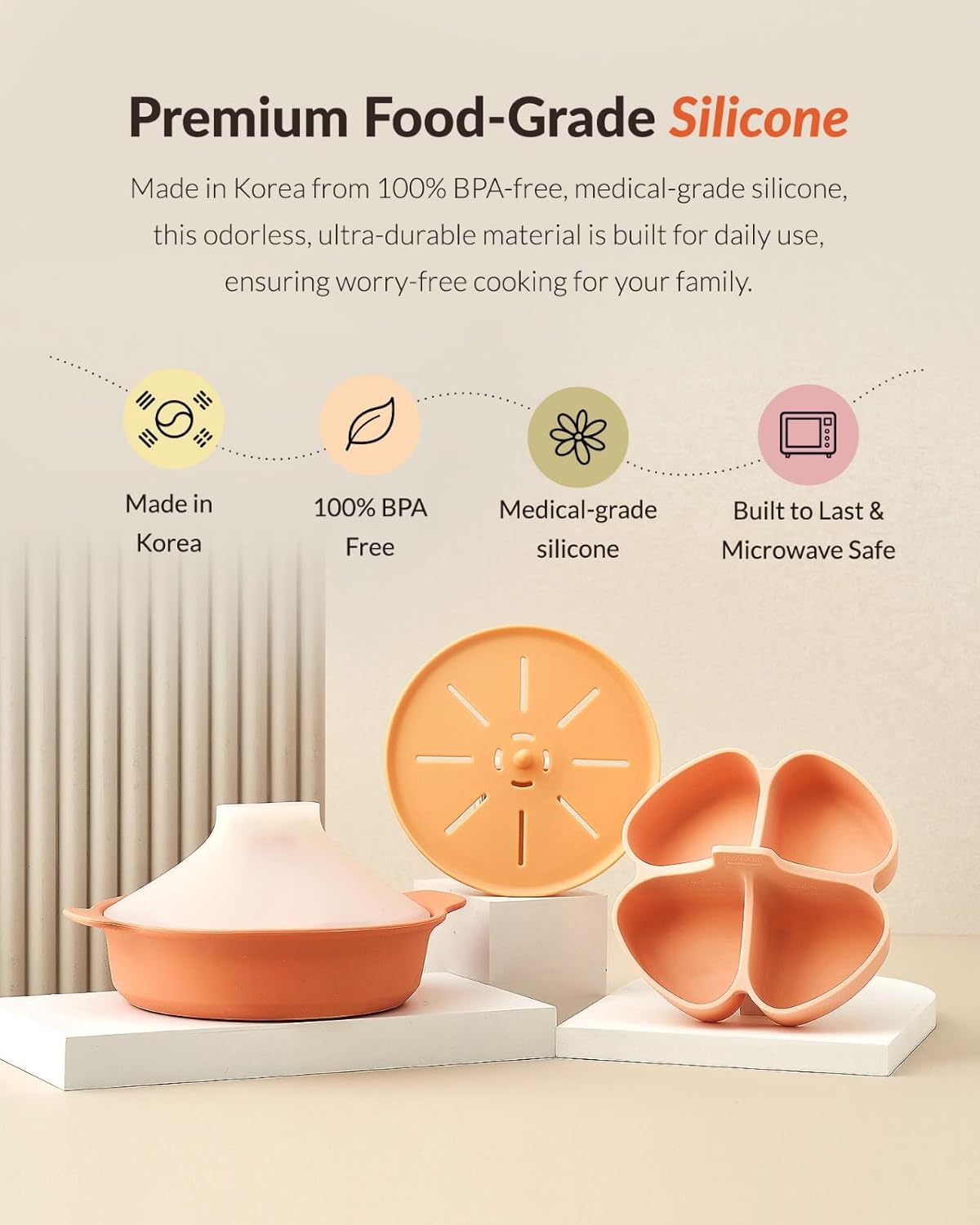Silicone Microwave Divided Ste - Baby Food Maker And Steamer ulasan dan harga