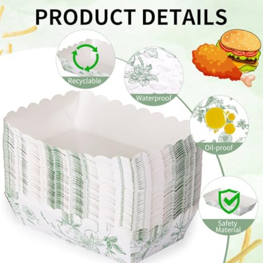 60 Pcs Paper Food Trays, Dispo - Baby Food Dogs ulasan dan harga
