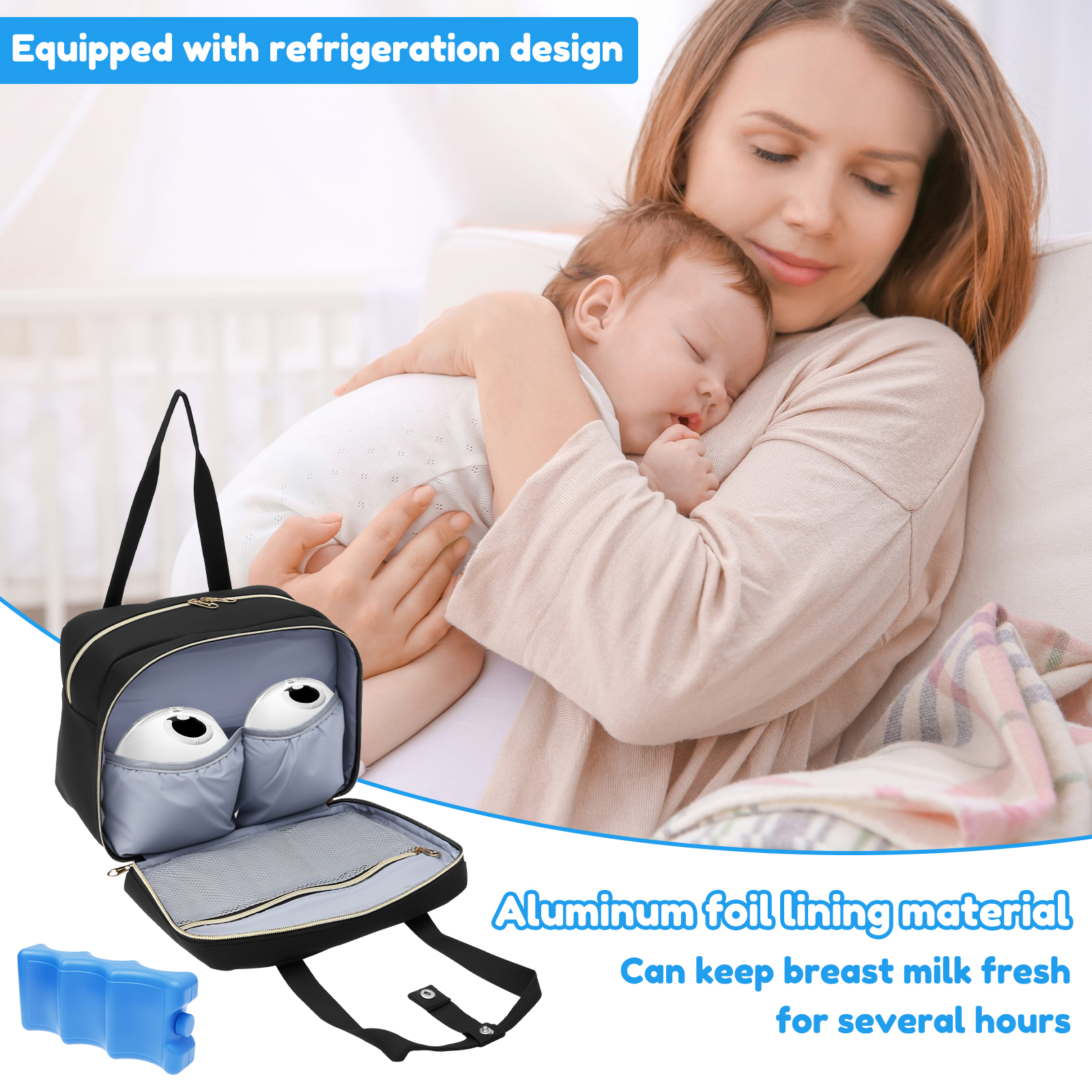 Wearable Breast Pump Bag with  - Baby Food Zip Lock Bag ulasan dan harga
