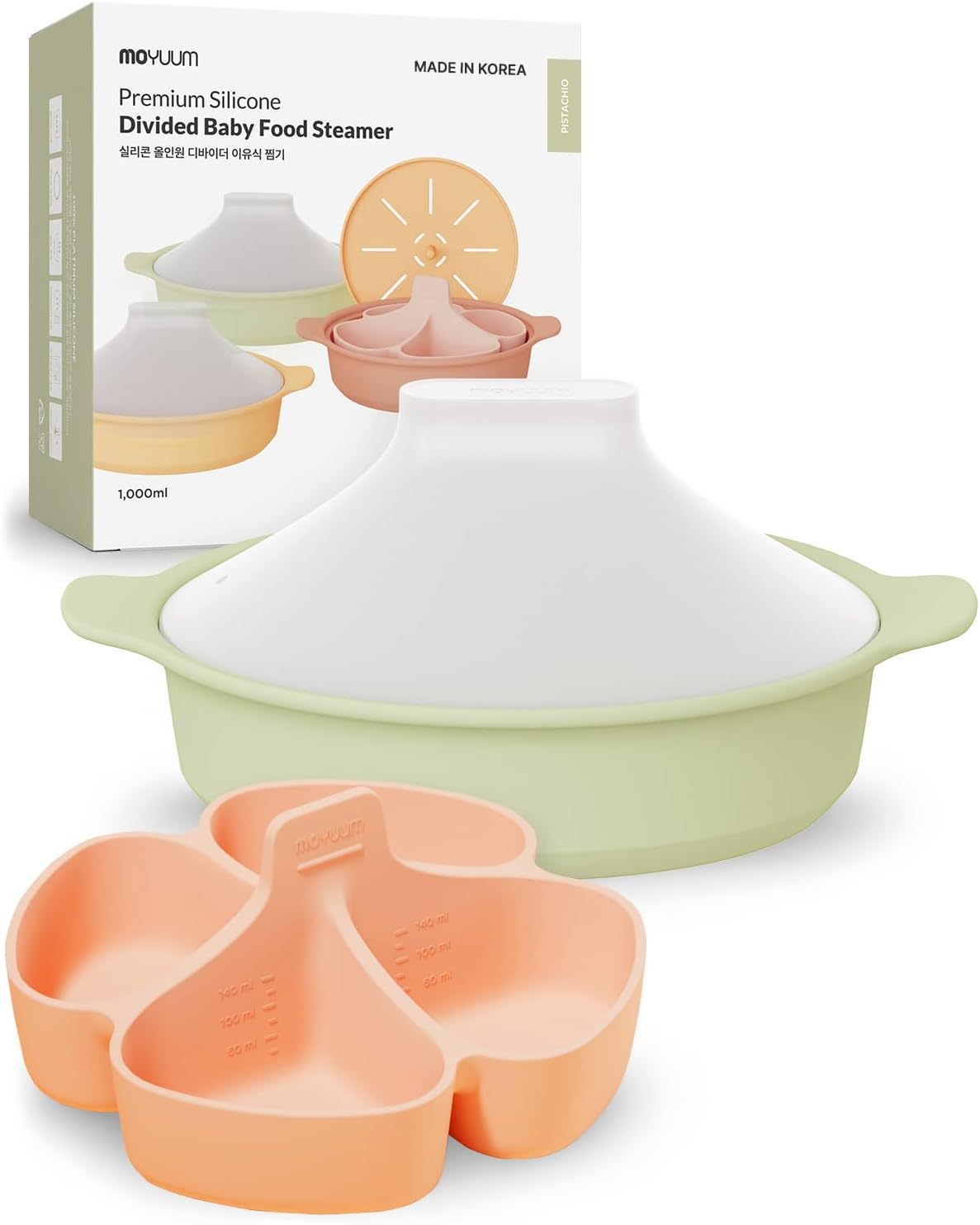 Silicone Microwave Divided Ste - Baby Food Maker And Steamer ulasan dan harga