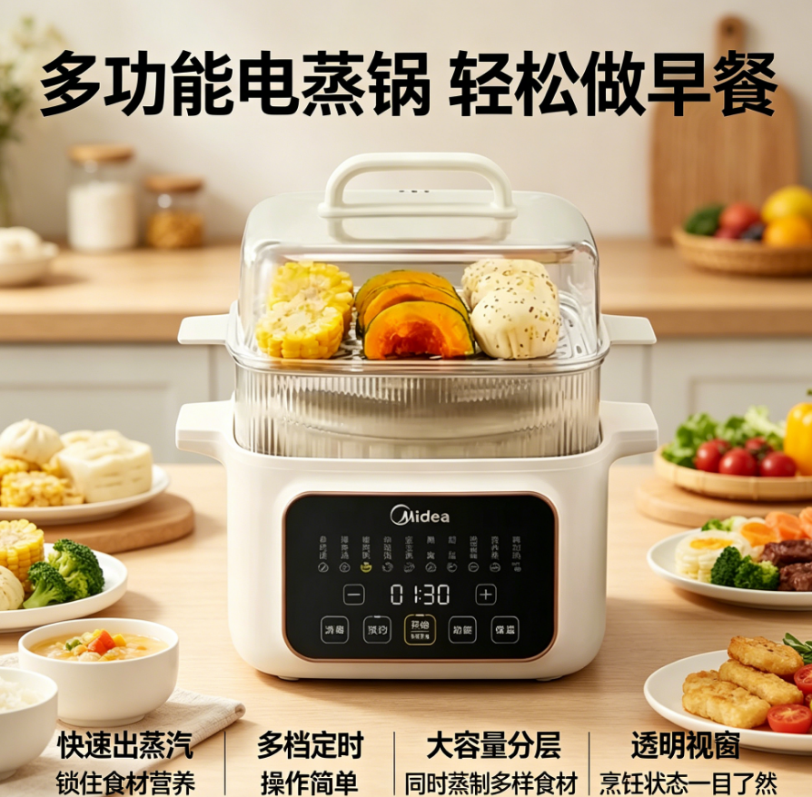 220V Midea Multi-Function Elec - Baby Food Steamer ulasan dan harga