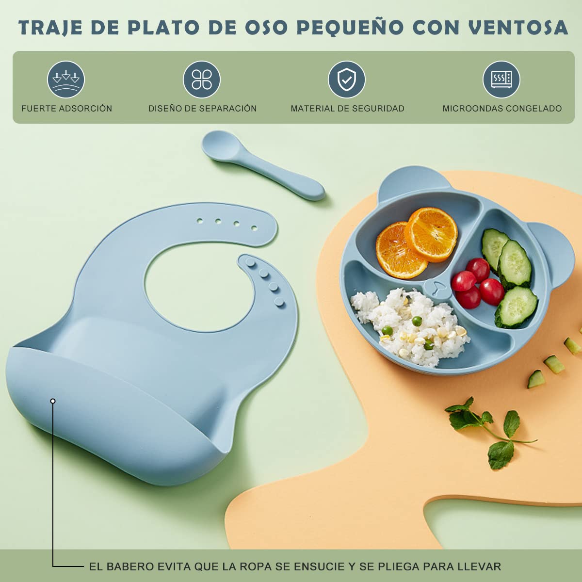 4PCS Baby Feeding Set with Bib - Baby Food Universe ulasan dan harga