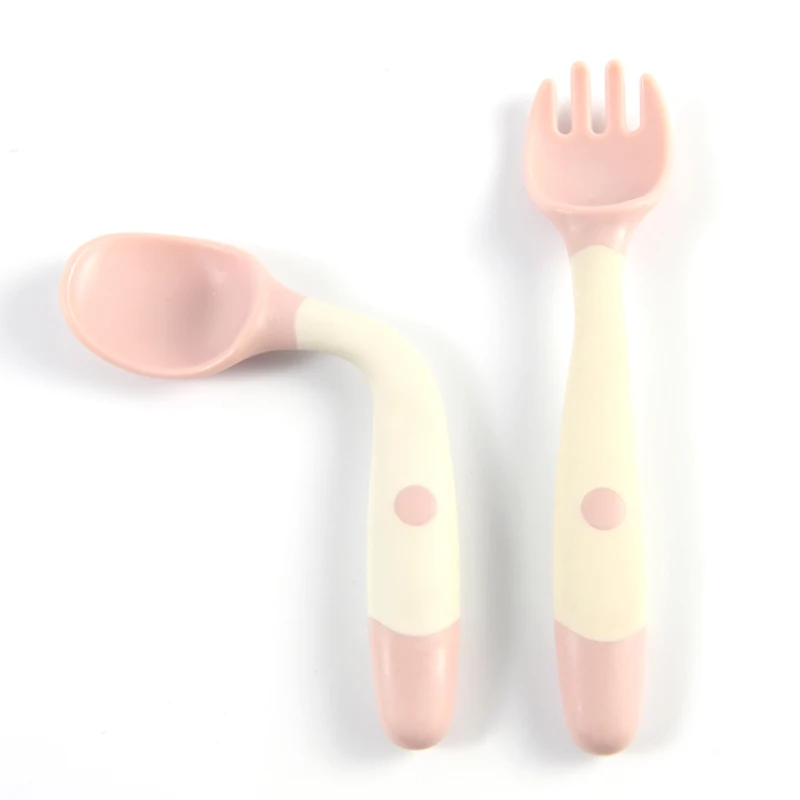 1 pair Silicone Spoon for Baby - Baby Food Eating ulasan dan harga