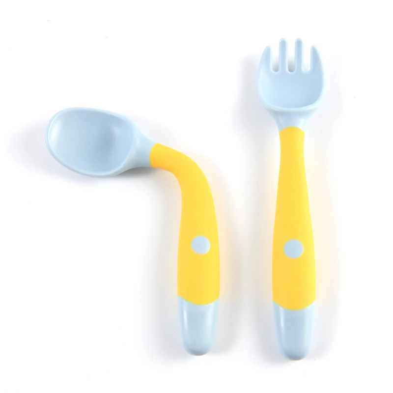1 pair Silicone Spoon for Baby - Baby Food Eating ulasan dan harga