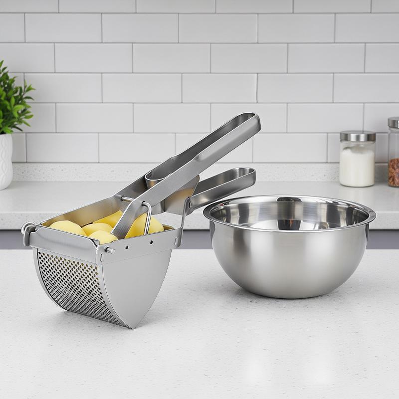 Potato Masher Stainless Steel  - Baby Food With Iron ulasan dan harga