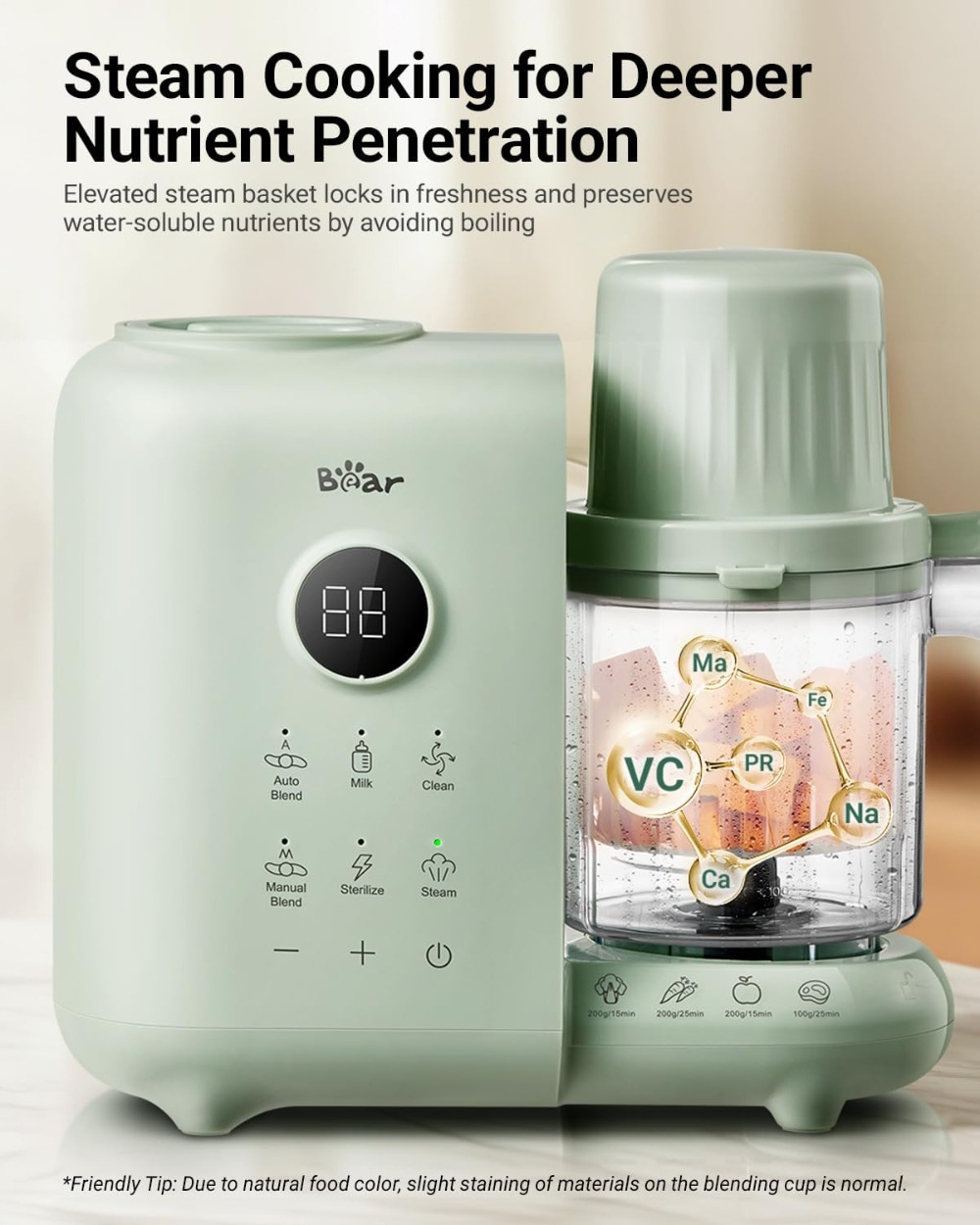 18.5oz Dual-Layer Steam Basket - Baby Food Maker And Steamer ulasan dan harga